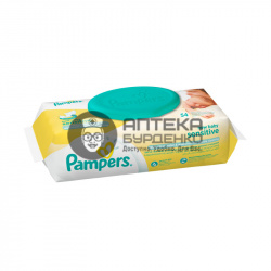 Фото товара Памперс (pampers) салфетки влажные new baby сенситив 54 шт.