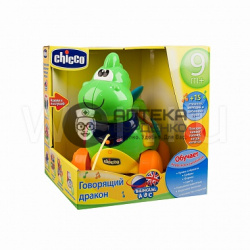 Фото товара Chicco игрушка говорящий дракон на колесиках 9+