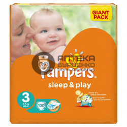 Фото товара Памперс (pampers) подгузники sleep & play midi 5-9 кг 100 шт.
